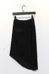 Un Morceau elastic lace sloping half skirt UM231XZ12 black PUM40